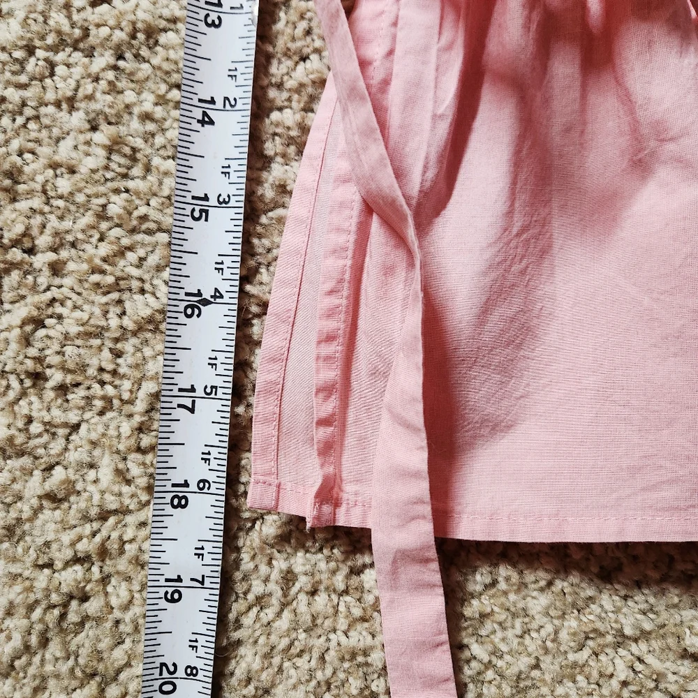 J.Crew womens bell sleeve blouse with ties. Size XS Color light pink - Picture 7 of 14